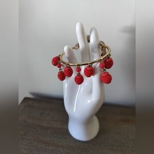 J.Crew Fiery Sunset Embullished Orange Beaded Bracelet Women's